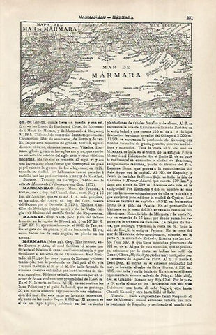 LAMINA ESPASA 31693: Mapa del Mar de Marmara
