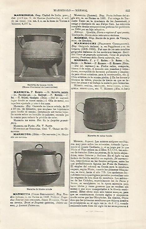 LAMINA ESPASA 31695: Marmitas
