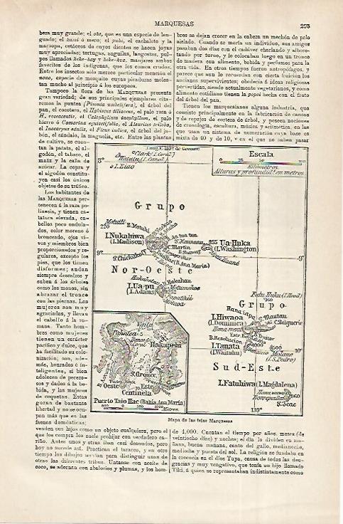 LAMINA ESPASA 31700: Mapa de las Islas Marquesas