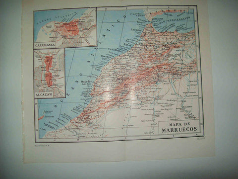 LAMINA ESPASA 31702: Mapa de Marruecos