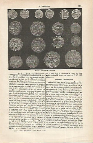 LAMINA ESPASA 31705: Monedas antiguas de Marruecos
