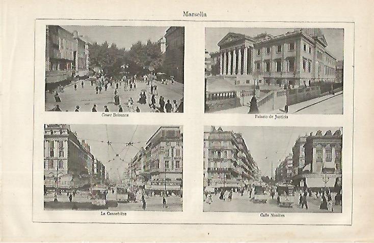 LAMINA ESPASA 31709: Palacio de Justicia La Cannebiere y calles de Marsella
