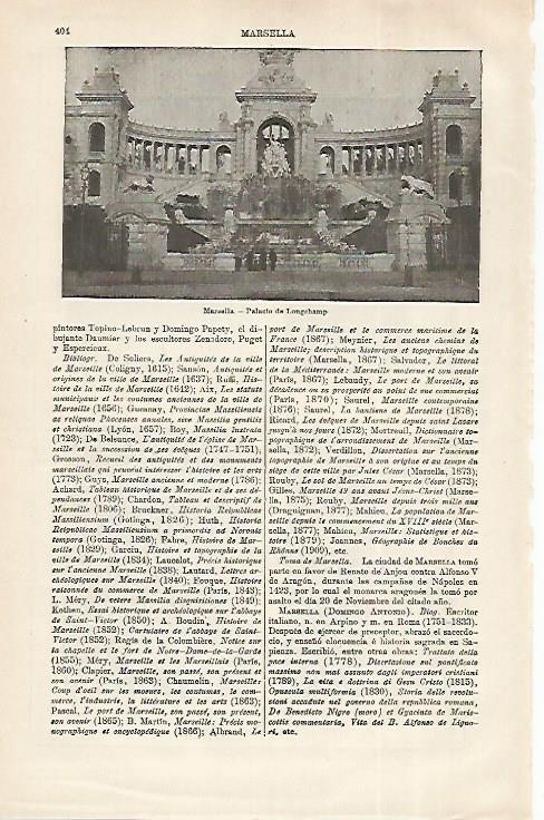 LAMINA ESPASA 31713: Palacio de Longchamp en Marsella