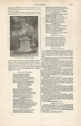 LAMINA ESPASA 31715: Texto de La Marsellesa