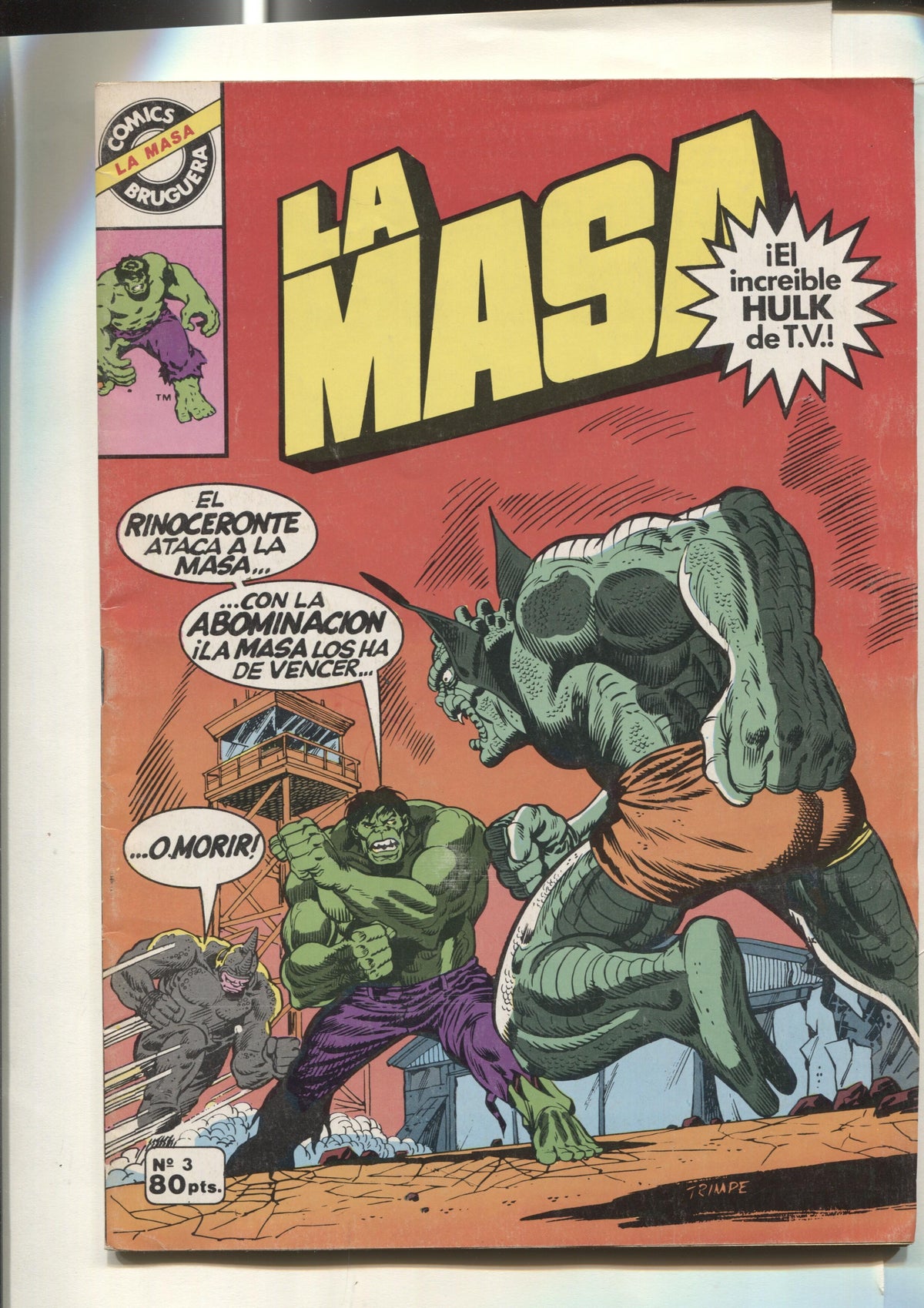 Comics Bruguera : La Masa numero 03 (numerado 4 en trasera)