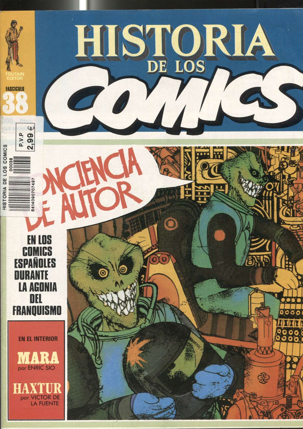 Fasciculo Historia de los comics numero 38: Comic de autor: Mara, Haxtur