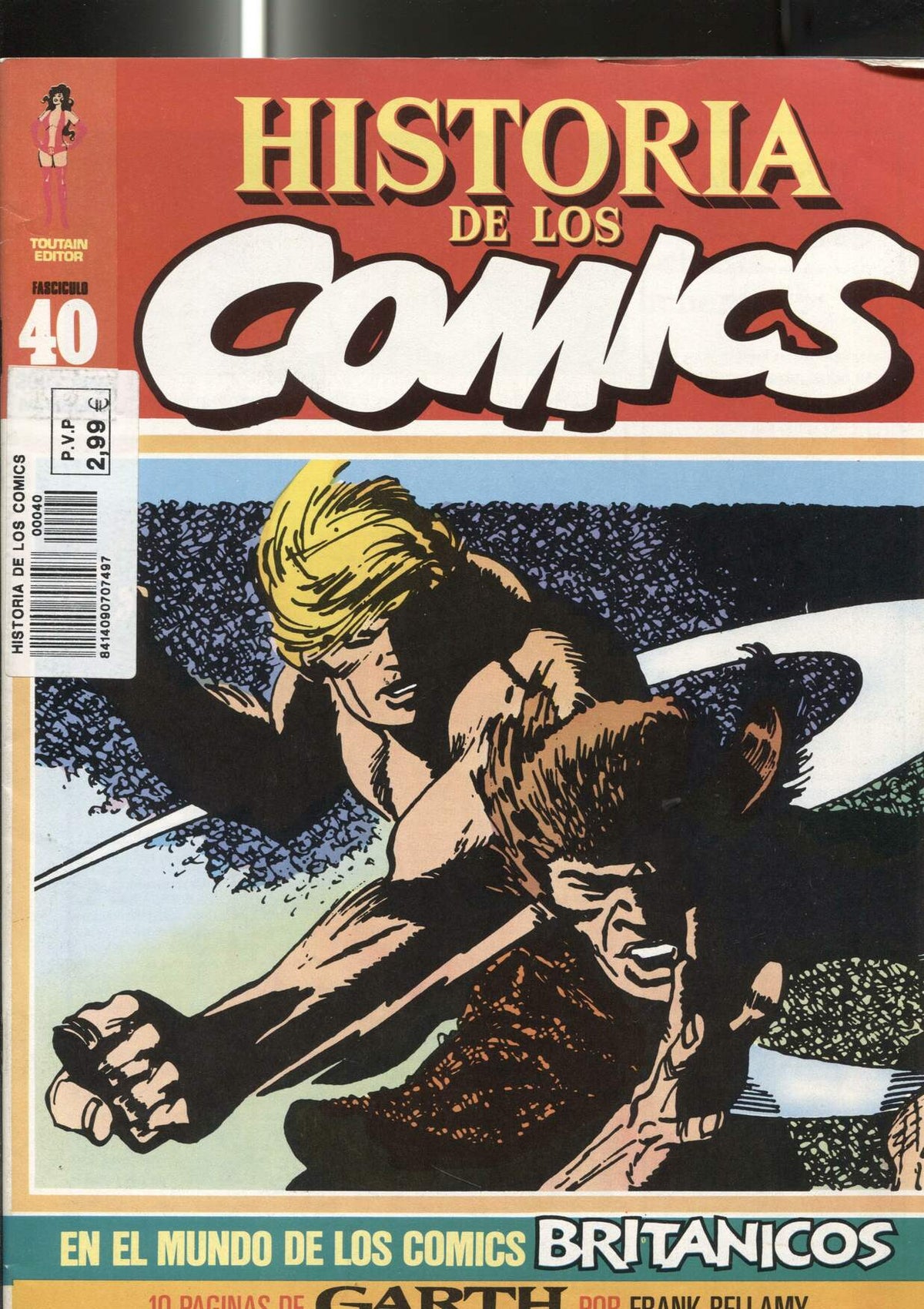 Fasciculo Historia de los comics numero 40: comics britanicos: Garth de Frank Bellamy