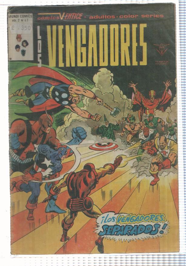 Vertice:: Los Vengadores volumen 2 numero 47 (numerado 1 en trasera)