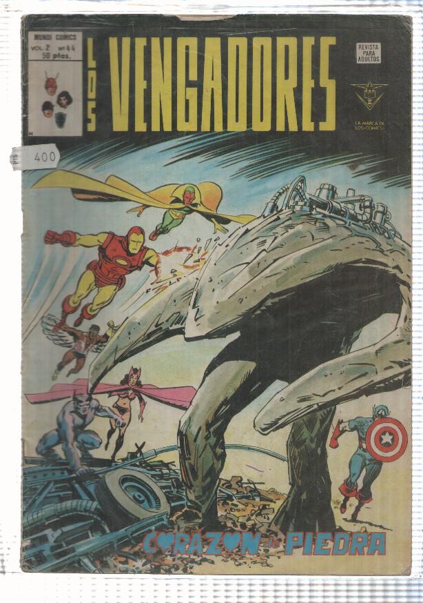 Vertice:: Los Vengadores volumen 2 numero 44 (numerado 1 atras)