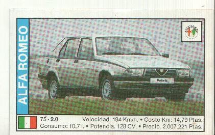 CROMO numero 003: Alfa Romeo 75