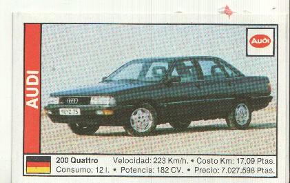 CROMO numero 012: Audi 200 Quattro