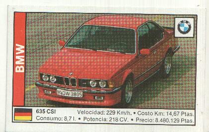 CROMO numero 026: BMW 635CSi