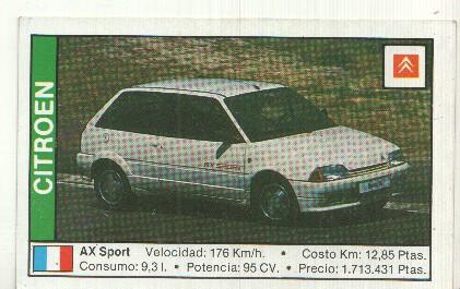 CROMO numero 034: CITROEN AX SPORT