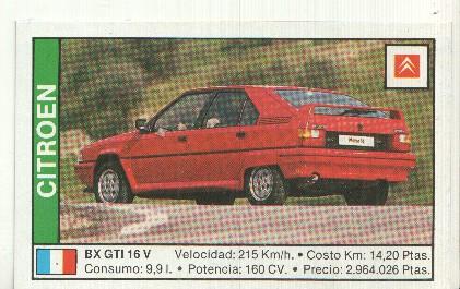 CROMO numero 036: CITROEN BX GTI 16V