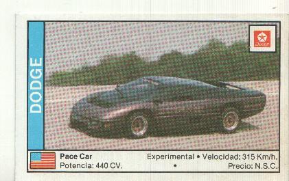 CROMO numero 042: DODGE PACE CAR