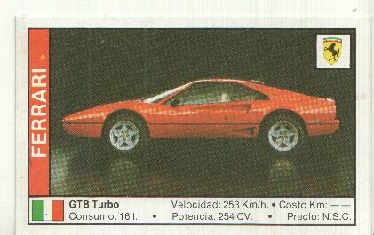 CROMO numero 044: FERRARI GTB TURBO