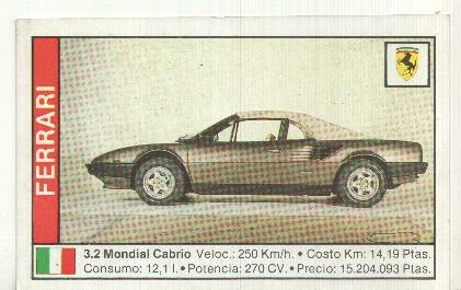 CROMO numero 046: FERRARI 3.2. MONDIAL CABRIO