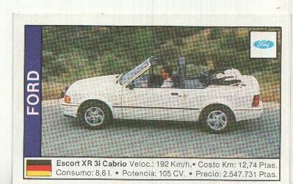 CROMO numero 058: FORD ESCORT XR 31 CABRIO