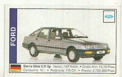 CROMO numero 062: FORD SIERRA GHIA 2.01 5P