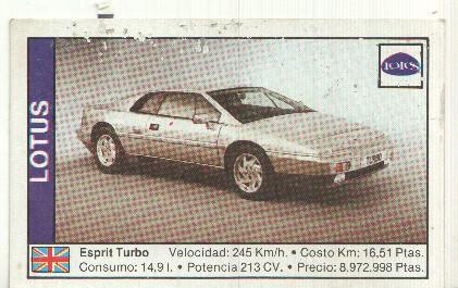 CROMO numero 083: LOTUS ESPRIT TURBO