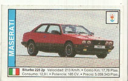 CROMO numero 084: MASERATI BITURBO 225