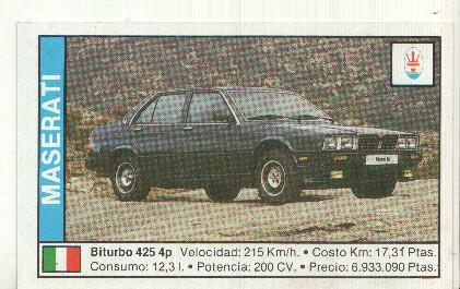 CROMO numero 085: MASERATI BITURBO 425