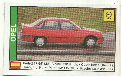CROMO numero 117: OPEL KADETT 4P 1.8i GT