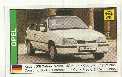 CROMO numero 119: OPEL KADETT GSi CABRIO