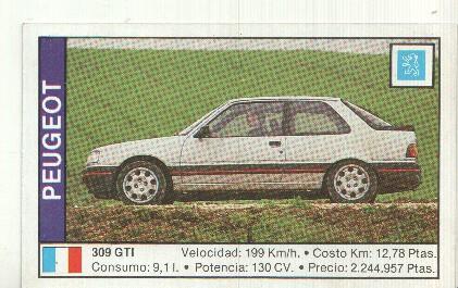 CROMO numero 126: PEUGEOT 309 GTI