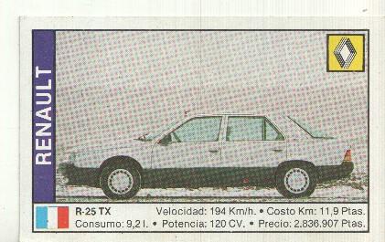 CROMO numero 144: RENAULT R-25 TX