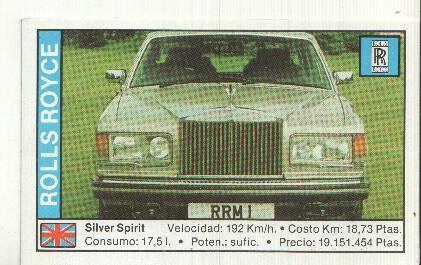 CROMO numero 147: ROLLS ROYCE SILVER SPIRIT