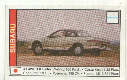 CROMO numero 160: SUBARU XT 4WD 1.8 TURBO