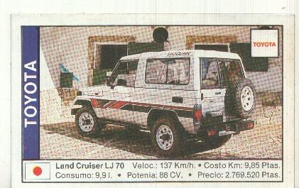 CROMO numero 167: TOYOTA LAND CRUISER LJ70