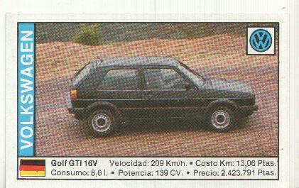 CROMO numero 172: VOLKSWAGEN GOLF Gti 16v