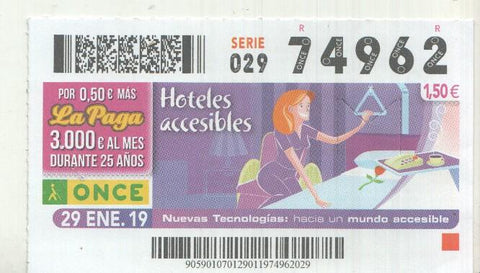Cupon de la Once tema: Hoteles accesibles