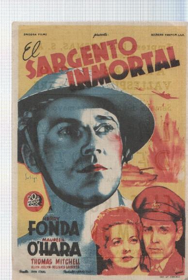 Programa de cine: El sargento inmortal con Henry Fonda y Maureen O'hara