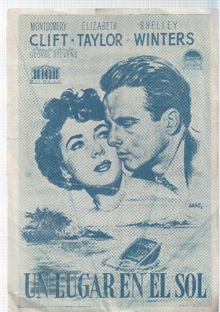 Programa de cine: Un lugar en el sol con Montgomery Clift y Elizabeth Taylor