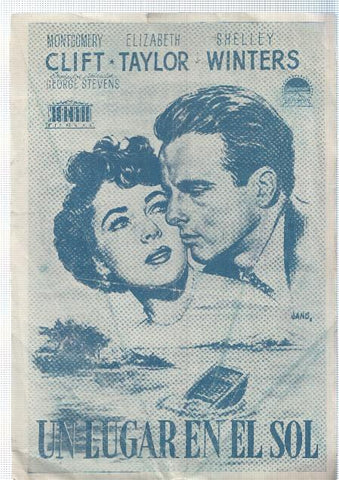 Programa de cine: Un lugar en el sol con Montgomery Clift y Elizabeth Taylor