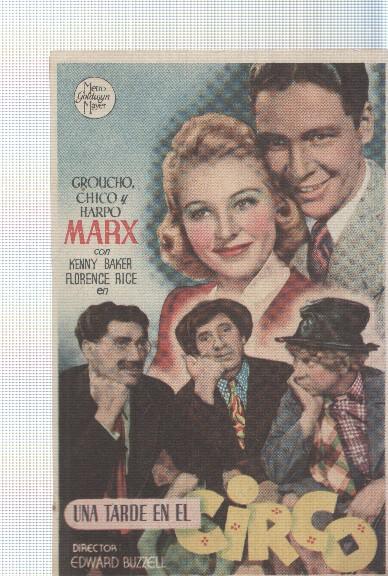 Programa de cine: Una tarde en el circo con los hermanos Marx