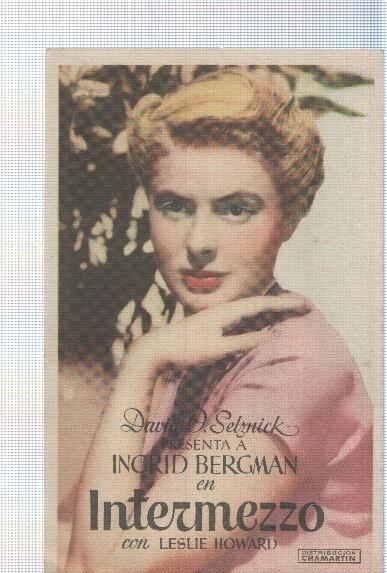Programa de cine: Intermezzo con Ingrid Bergman y Leslie Howard