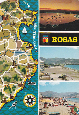 POSTAL B11023: GIRONA: ROSAS. DIVERSOS ASPECTOS