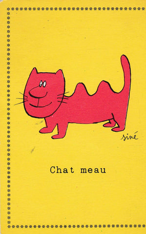 POSTAL B11111: CHAT MEAU. ILUSTRACION