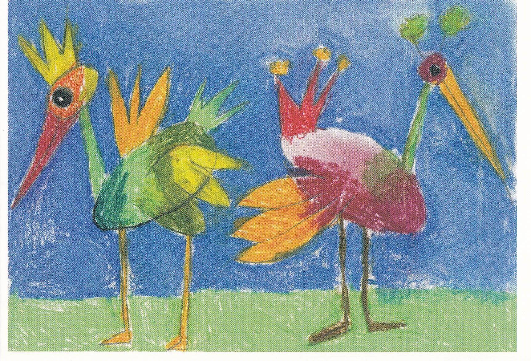 POSTAL B11241: PINTURA ANDALUZA: DIA MUNDIAL DE LAS AVES. FINALISTAS. DIVERSOS ASPECTOS