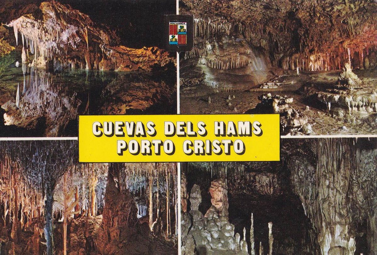 POSTAL B11245: MALLORCA: CUEVAS DE HAMS. DIVERSOS ASPECTOS