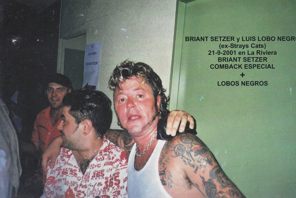POSTAL B11288: BRIAN SETZER Y LUIS LOBO NEGRO. LA RIVIERA