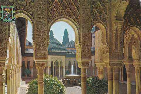 POSTAL B11290: GRANADA: LA ALHAMBRA: DIVERSOS ASPECTOS
