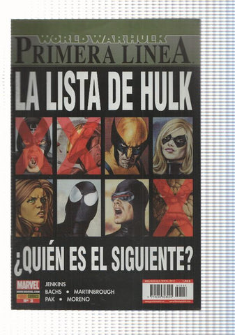  World War Hulk: Primera Linea num 3 año 1 - La lista de Hulk. Panini comics