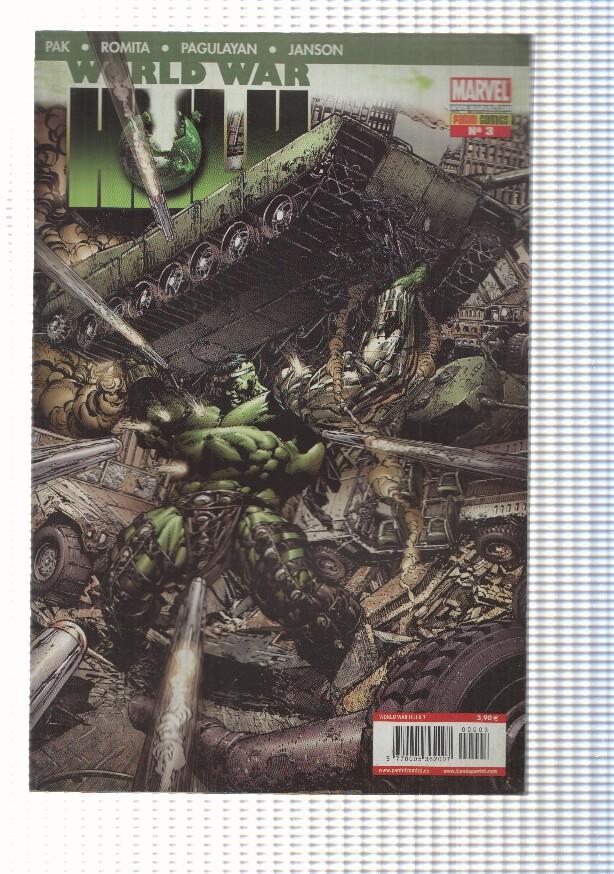  World War Hulk: num 3 año 1. Panini comics. Pak-Romita-Pagulayan-Jason