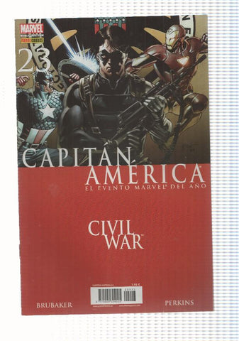 Marvel: Capitan America num 23 año 3 (2007). Civil War. Tambores de guerra parte 2