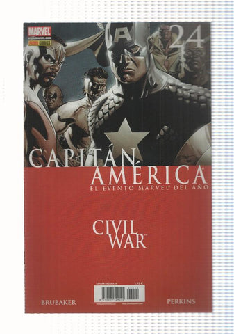 Marvel: Capitan America num 24 año 3 (2007). Civil War. Tambores de guerra parte 3